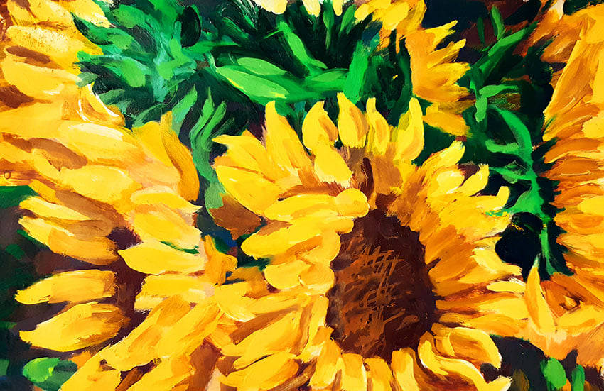 Sonnenblumen, 2020, von Alex Zwalen