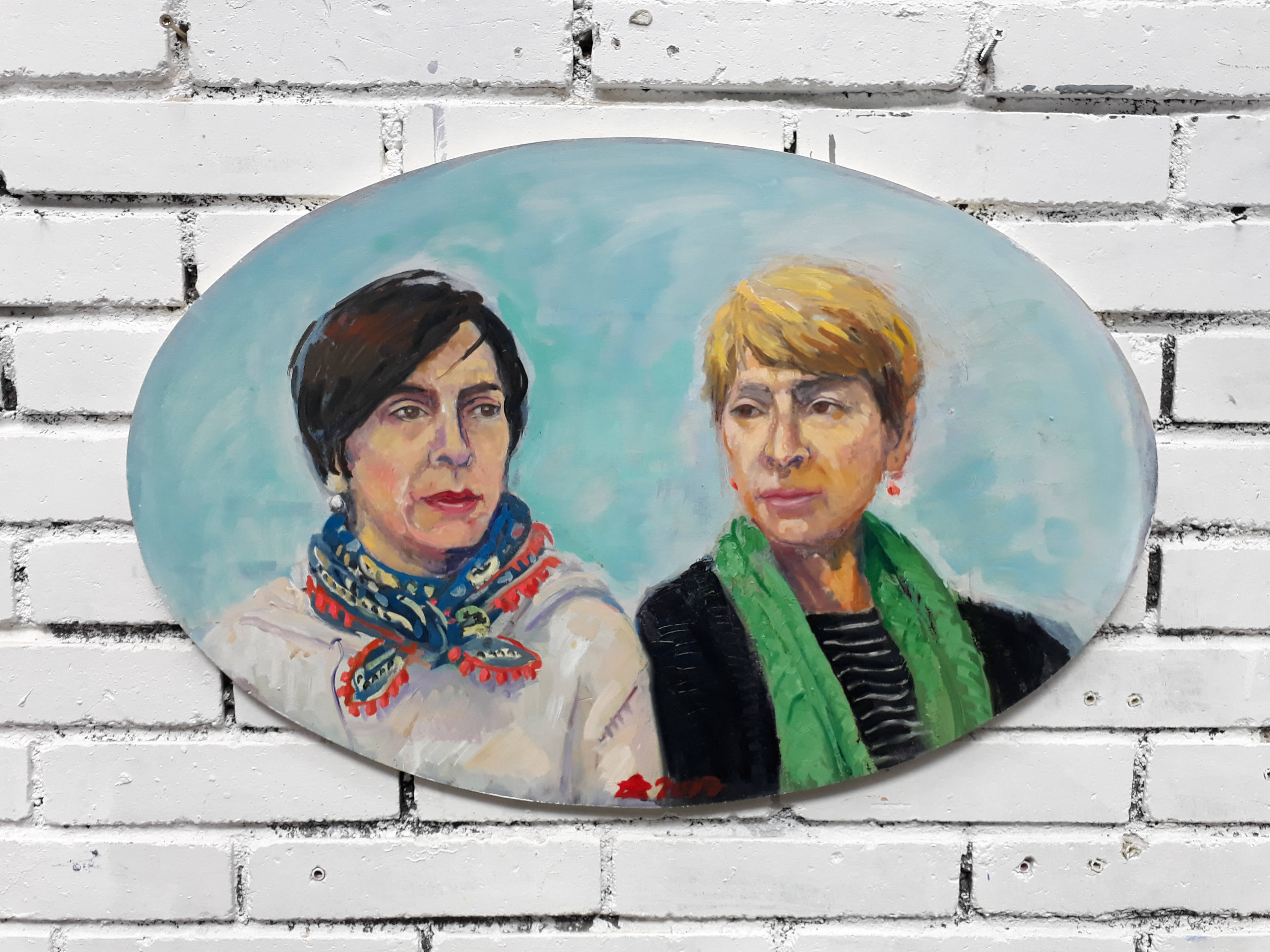 Das Portrait von zwei Schwestern